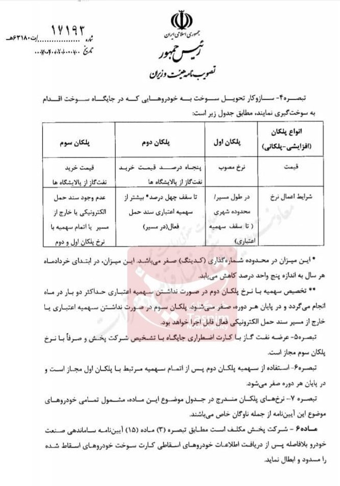 سوخت این خودروها سه‌نرخی شد/ جزییات نرخ‌های جدید و زمان اجرای مصوبه جدید دولت