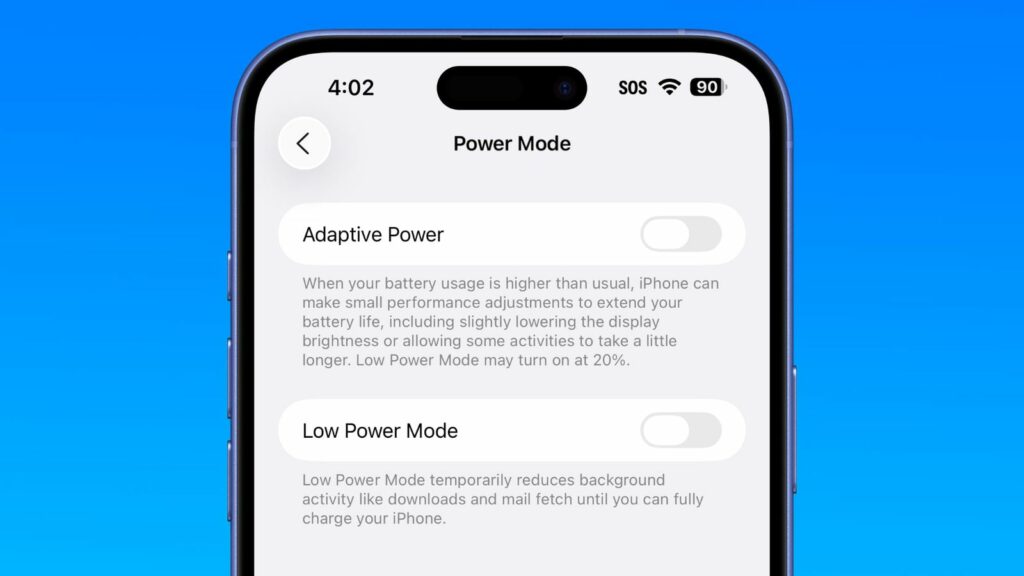 بازطراحی گسترده تنظیمات باتری در iOS 26